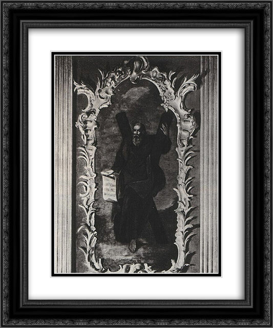 An icon from the iconostasis of the St. Andrew's Church in Kiev 20x24 Black Ornate Wood Framed Art Print Poster with Double Matting by Antropov, Aleksey