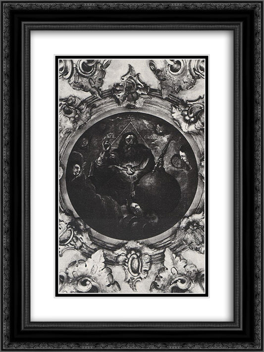 Lord God Safaof 18x24 Black Ornate Wood Framed Art Print Poster with Double Matting by Antropov, Aleksey