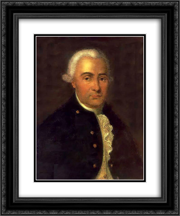 Self-Portrait 20x24 Black Ornate Wood Framed Art Print Poster with Double Matting by Antropov, Aleksey