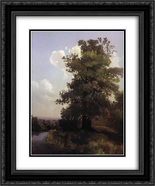 Oaks 20x24 Black Ornate Wood Framed Art Print Poster with Double Matting by Savrasov, Aleksey