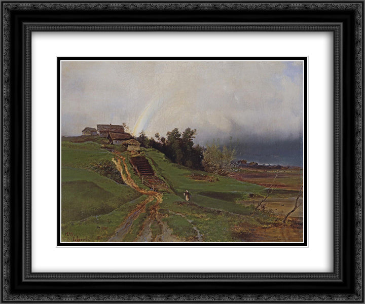 Rainbow 24x20 Black Ornate Wood Framed Art Print Poster with Double Matting by Savrasov, Aleksey