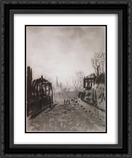 Twilight 20x24 Black Ornate Wood Framed Art Print Poster with Double Matting by Savrasov, Aleksey