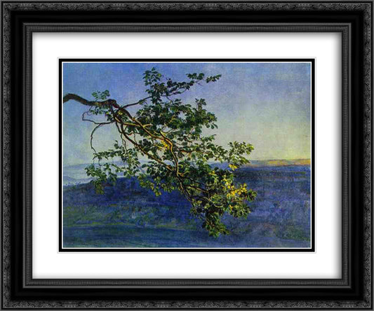 A Tree Branch 24x20 Black Ornate Wood Framed Art Print Poster with Double Matting by Ivanov, Alexander