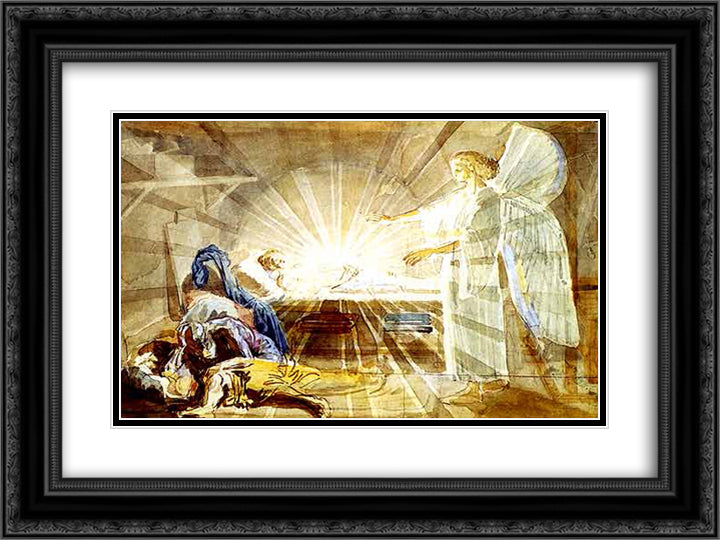 Dream of Joseph 24x18 Black Ornate Wood Framed Art Print Poster with Double Matting by Ivanov, Alexander