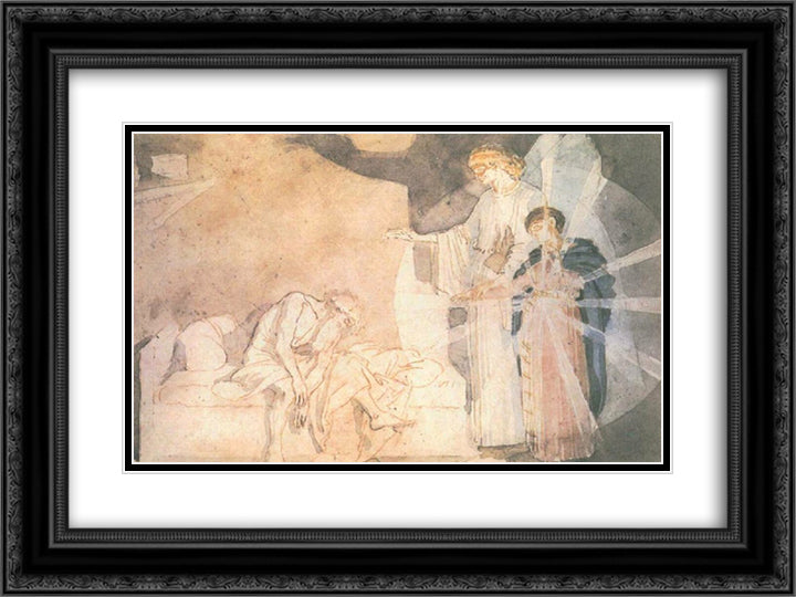 Joseph's dream 24x18 Black Ornate Wood Framed Art Print Poster with Double Matting by Ivanov, Alexander