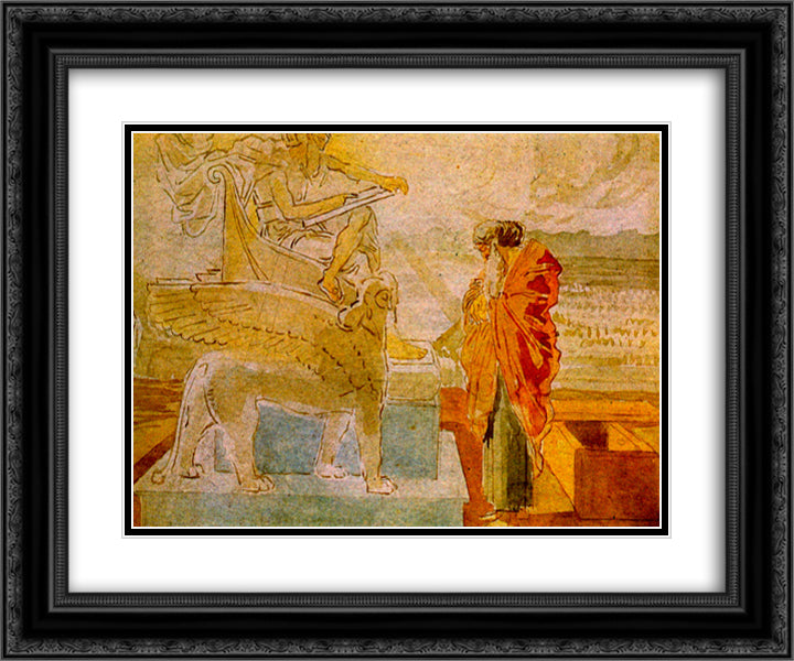 Moses before the God 24x20 Black Ornate Wood Framed Art Print Poster with Double Matting by Ivanov, Alexander