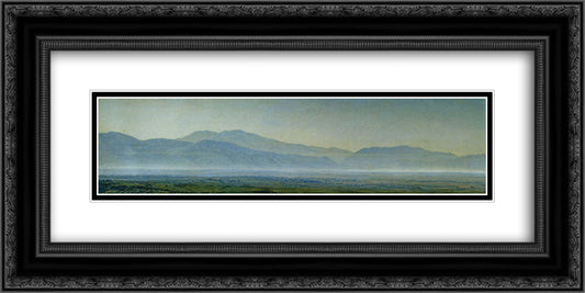 Pontian swamps 24x12 Black Ornate Wood Framed Art Print Poster with Double Matting by Ivanov, Alexander