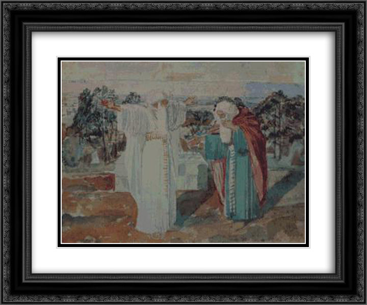 The Calling of Abraham 24x20 Black Ornate Wood Framed Art Print Poster with Double Matting by Ivanov, Alexander