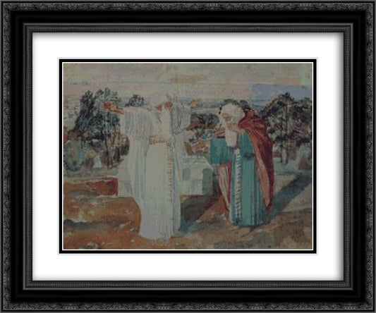 The Calling of Abraham 24x20 Black Ornate Wood Framed Art Print Poster with Double Matting by Ivanov, Alexander