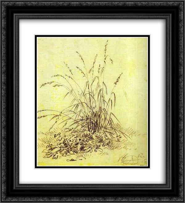 Grass 20x22 Black Ornate Wood Framed Art Print Poster with Double Matting by Orlowski, Alexander