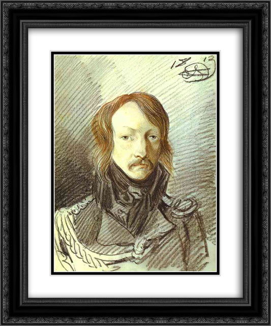 Portrait of A. P. Lanskoy 20x24 Black Ornate Wood Framed Art Print Poster with Double Matting by Orlowski, Alexander