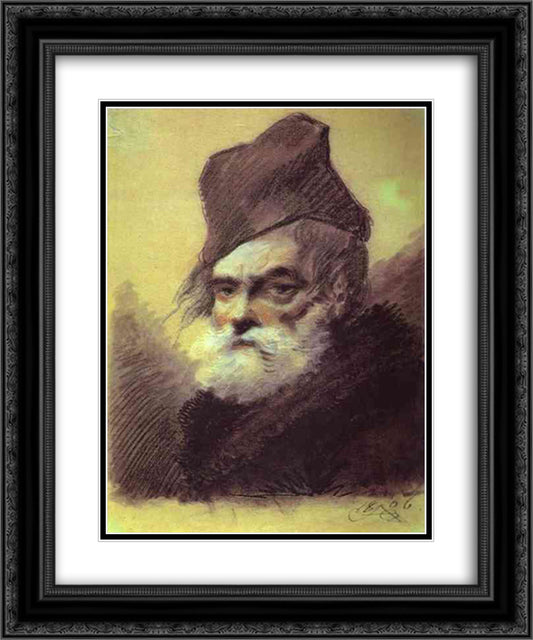 Portrait of Artamon Denisov 20x24 Black Ornate Wood Framed Art Print Poster with Double Matting by Orlowski, Alexander