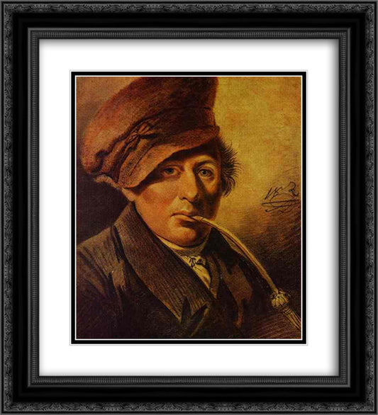Portrait of K. I. Seidel 20x22 Black Ornate Wood Framed Art Print Poster with Double Matting by Orlowski, Alexander