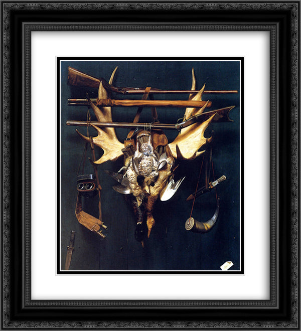 After the Hunt 20x22 Black Ornate Wood Framed Art Print Poster with Double Matting by Pope, Alexander