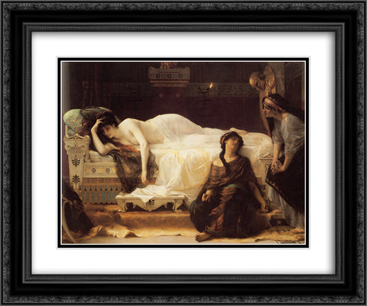 Phedre 24x20 Black Ornate Wood Framed Art Print Poster with Double Matting by Cabanel, Alexandre