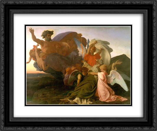 The Death of Moses 24x20 Black Ornate Wood Framed Art Print Poster with Double Matting by Cabanel, Alexandre