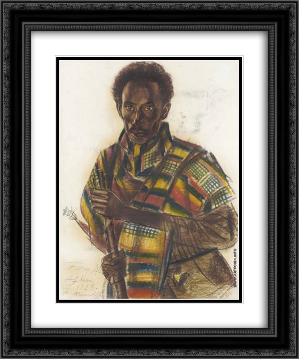 Fara Ali, Afdem 20x24 Black Ornate Wood Framed Art Print Poster with Double Matting by Jacovleff, Alexandre