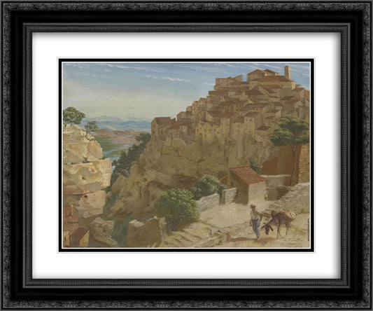 Le Tourette 24x20 Black Ornate Wood Framed Art Print Poster with Double Matting by Jacovleff, Alexandre