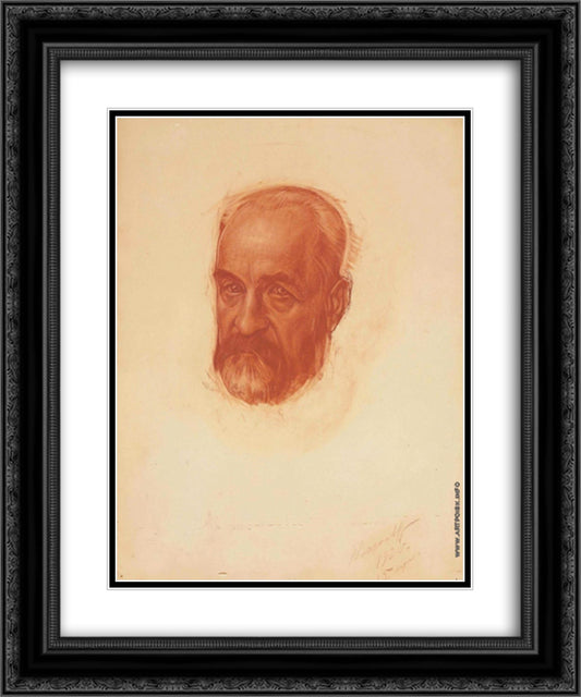 Portrait of Prince George Lvov 20x24 Black Ornate Wood Framed Art Print Poster with Double Matting by Jacovleff, Alexandre