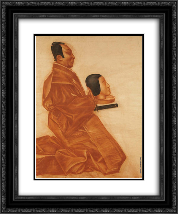 Ritual 20x24 Black Ornate Wood Framed Art Print Poster with Double Matting by Jacovleff, Alexandre