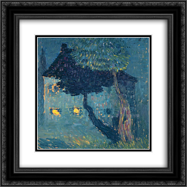 Cottage in the Woods 20x20 Black Ornate Wood Framed Art Print Poster with Double Matting by von Jawlensky, Alexej