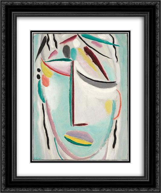 Saviour's face Martyr 20x24 Black Ornate Wood Framed Art Print Poster with Double Matting by von Jawlensky, Alexej