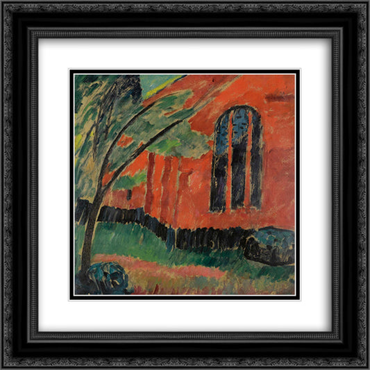 The church in Prerow 20x20 Black Ornate Wood Framed Art Print Poster with Double Matting by von Jawlensky, Alexej