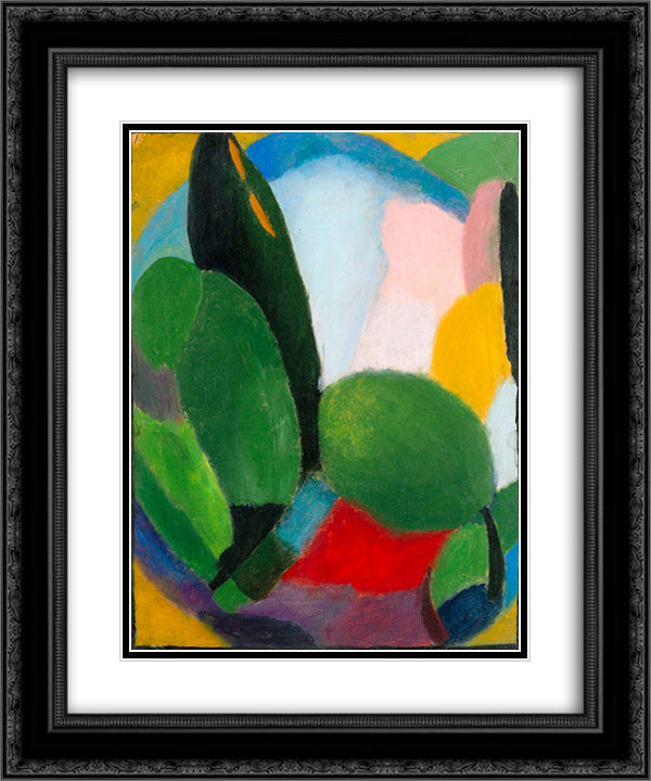 Variation 20x24 Black Ornate Wood Framed Art Print Poster with Double Matting by von Jawlensky, Alexej