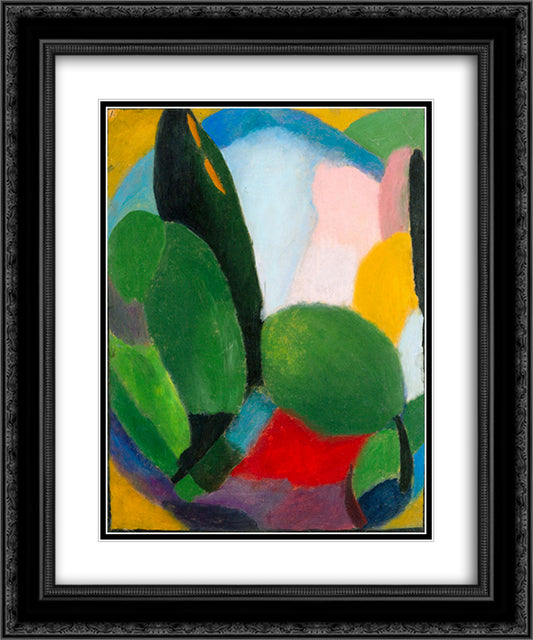 Variation 20x24 Black Ornate Wood Framed Art Print Poster with Double Matting by von Jawlensky, Alexej