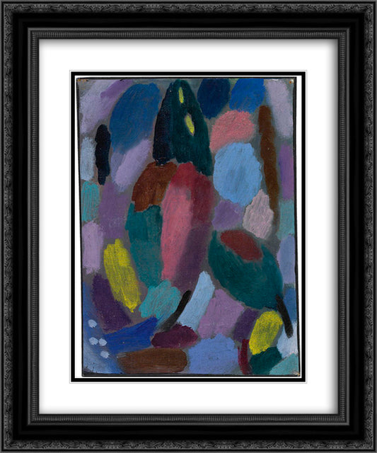 Variation Field of Tulips 20x24 Black Ornate Wood Framed Art Print Poster with Double Matting by von Jawlensky, Alexej