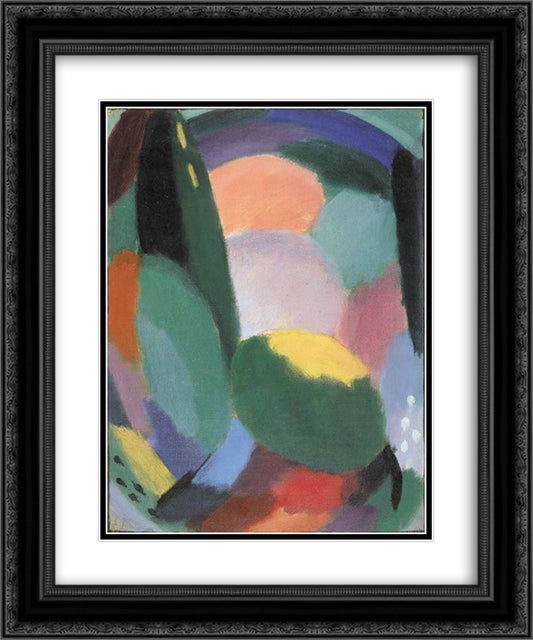 Variation Glorreicher Abend - Sommersegen II 20x24 Black Ornate Wood Framed Art Print Poster with Double Matting by von Jawlensky, Alexej