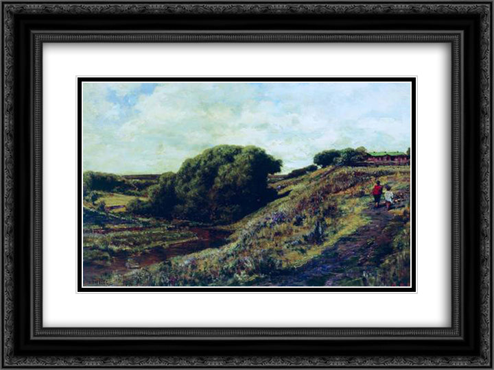 Ablyazov. Radishchevskaya estate. Ravine 24x18 Black Ornate Wood Framed Art Print Poster with Double Matting by Bogolyubov, Alexey
