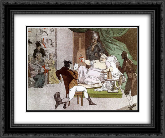 French Activities in the Store 24x20 Black Ornate Wood Framed Art Print Poster with Double Matting by Venetsianov, Alexey