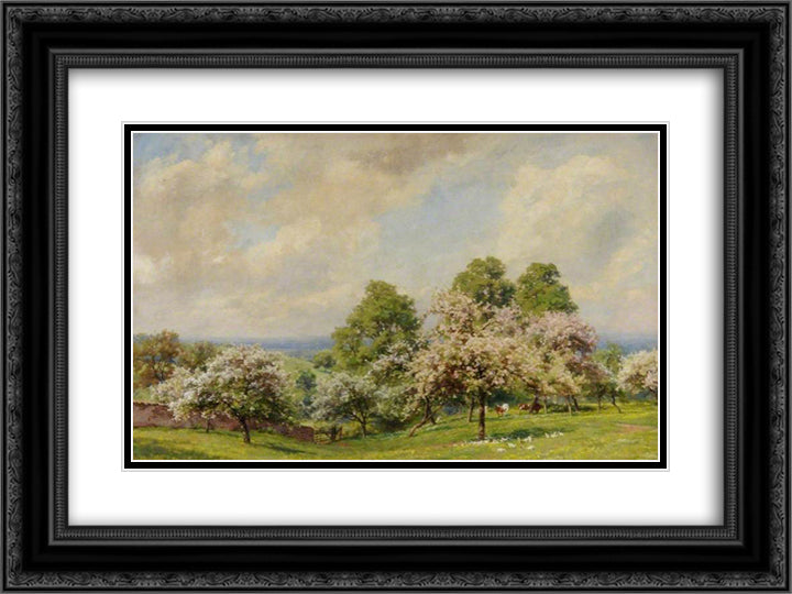 Spring Sunshine 24x18 Black Ornate Wood Framed Art Print Poster with Double Matting by Parsons, Alfred