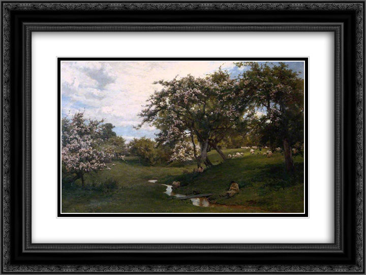 When Nature Painted all Things Gay 24x18 Black Ornate Wood Framed Art Print Poster with Double Matting by Parsons, Alfred