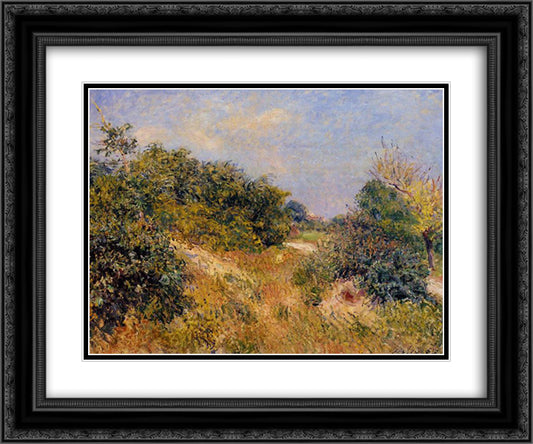 Edge of Fountainbleau Forest June Morning 24x20 Black Ornate Wood Framed Art Print Poster with Double Matting by Sisley, Alfred