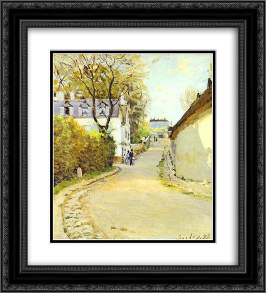Street in Ville d Avray 20x22 Black Ornate Wood Framed Art Print Poster with Double Matting by Sisley, Alfred