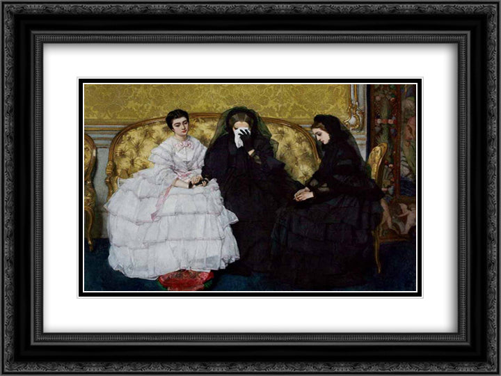 In Memoriam 24x18 Black Ornate Wood Framed Art Print Poster with Double Matting by Stevens, Alfred