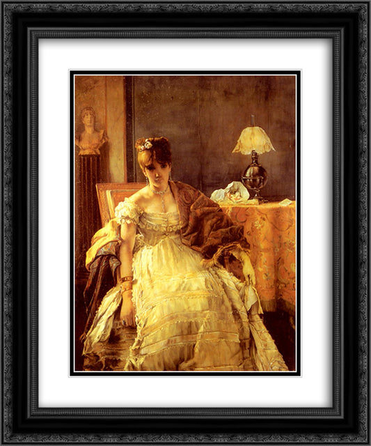 Lovelorn 20x24 Black Ornate Wood Framed Art Print Poster with Double Matting by Stevens, Alfred