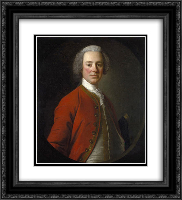 John Campbell, 4th Earl of Loudoun 20x22 Black Ornate Wood Framed Art Print Poster with Double Matting by Ramsay, Allan