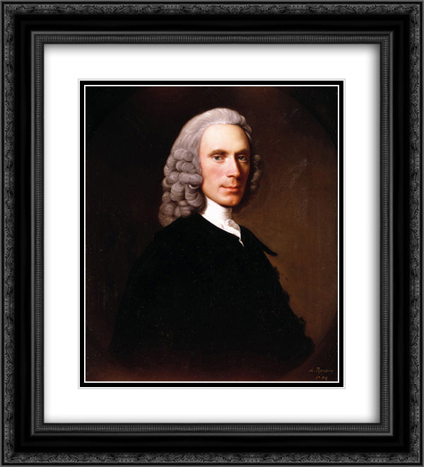 John Reid 20x22 Black Ornate Wood Framed Art Print Poster with Double Matting by Ramsay, Allan