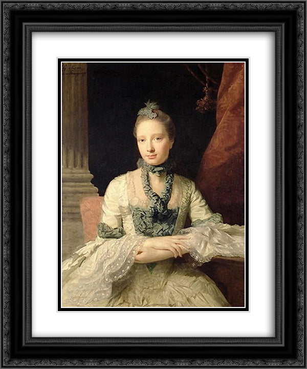 Lady Susan Fox-Strangways 20x24 Black Ornate Wood Framed Art Print Poster with Double Matting by Ramsay, Allan