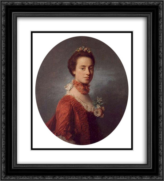 Mary Digges (1737-1829) Lady Robert Manners 20x22 Black Ornate Wood Framed Art Print Poster with Double Matting by Ramsay, Allan