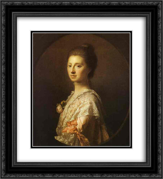 Portrait of Anne Bruce, Mrs. Bruce of Arnot 20x22 Black Ornate Wood Framed Art Print Poster with Double Matting by Ramsay, Allan