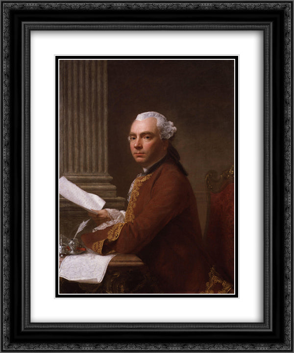 Robert Wood 20x24 Black Ornate Wood Framed Art Print Poster with Double Matting by Ramsay, Allan