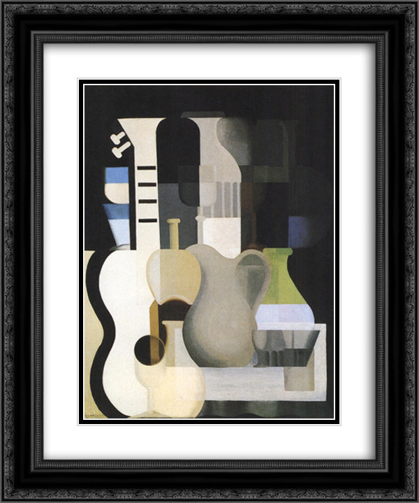 Accords 20x24 Black Ornate Wood Framed Art Print Poster with Double Matting by Ozenfant, Amedee