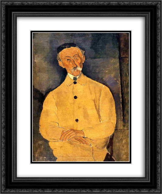 Constant Leopold 20x24 Black Ornate Wood Framed Art Print Poster with Double Matting by Modigliani, Amedeo