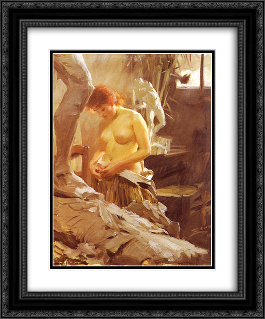 In Wikstrom Studio 20x24 Black Ornate Wood Framed Art Print Poster with Double Matting by Zorn, Anders