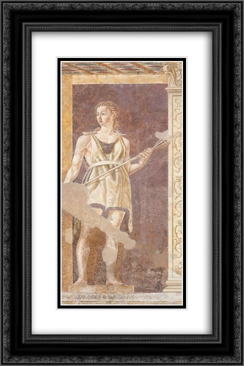 Eve 16x24 Black Ornate Wood Framed Art Print Poster with Double Matting by Castagno, Andrea del