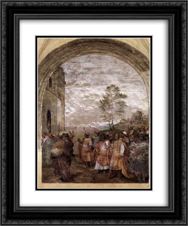 The Journey of the Magi 20x24 Black Ornate Wood Framed Art Print Poster with Double Matting by Sarto, Andrea del